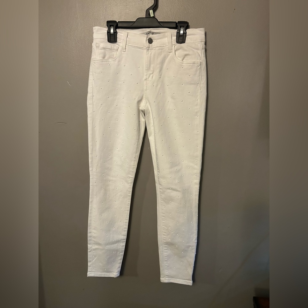J Brand White Ankle Jeans with Studs - Picture 2 of 10